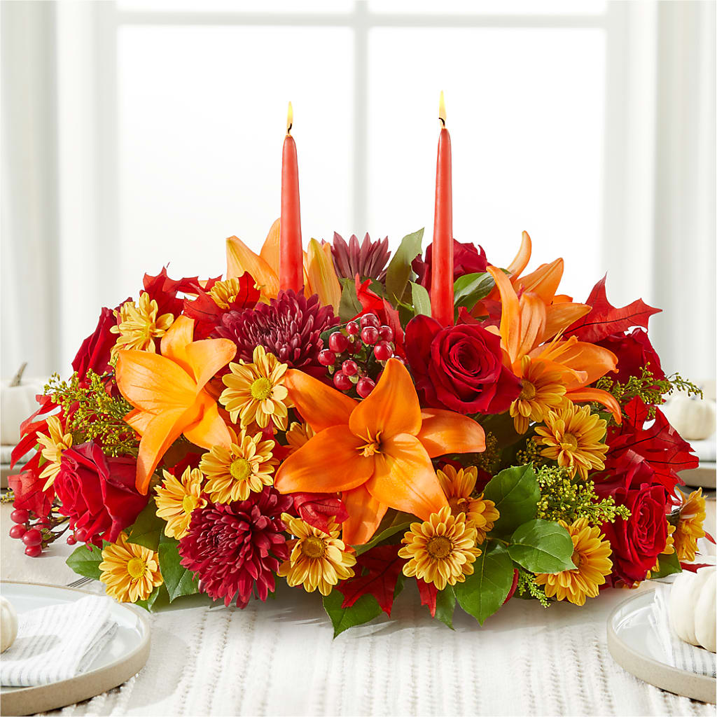 Autumn's Embrace Centerpiece –  Floral Delights Etc, Daleville AL