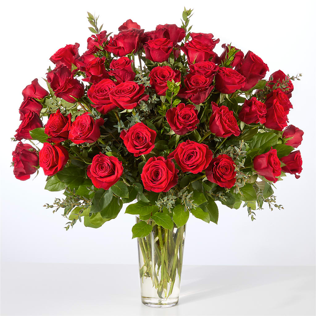 Forever Yours Fifty Stem Red Rose Bouquet –  Floral Delights Etc, Daleville AL
