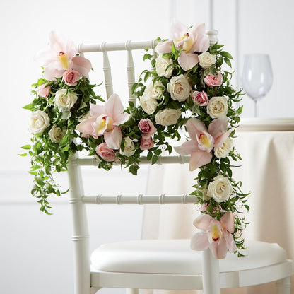 Orchid Rose Chair Décor –  Floral Delights Etc, Daleville AL
